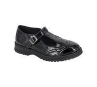 Cipriata Girls Dina T-Bar Shoes - Black - Black - 5 UK