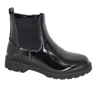 Cipriata Girls Mira Ankle Boots With Zip Fastening Patent Black 11 UK Child