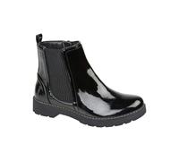 Cipriata Girls Mira Side Zip Ankle Boots - Black - 11 UK Child - Black - 100% Mixed