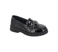 Cipriata Girls Sina Heart Saddle Loafers - Black - Black - 5 UK