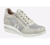 Cipriata JONE Ladies Lace/Zip Trainers Silver Metallic UK 6