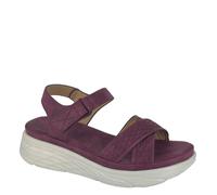 Cipriata Katia Crossover Wedge Touch Fastening Sandals - Merlot - 5 UK