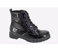 Cipriata Kids Unisex Adria 6 Eye Glitter Junior Girls Boots - Black - Size UK 4