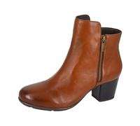 Cipriata L 553BT-5 `CLEOPE´ Twin Zip Pull On Ankle Boot Tan, size 5 UK