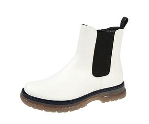 Cipriata L052G-7 Ladies Ankle Boots White PU size 7 UK