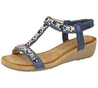 Ladies Cipriata Sandals Sling Back Jewelled Wedge Summer Holiday Womens Beach