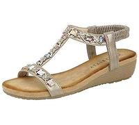 Cipriata L072FS-5 Pewter Jewelled Sling Back Sandal