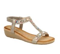 Cipriata L072FS Womens Dress Sandals Summer Beach Walking Jewelled Sling Back
