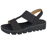 Cipriata Aladina Elasticated Wedge Sandal Womens | Sandals | Black Matt | UK Size 3