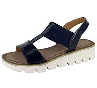 Cipriata Aladina Elasticated Wedge Sandal Womens | Sandals | Navy Patent | UK Size 7