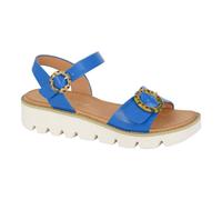 Cipriata L282C Womens Summer Beach Walking Halter Back Twin Buckle Wedge Sandals