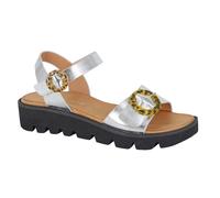 Cipriata L282FS Womens Summer Beach Walking Halter Back Twin Buckle Wedge Sandal