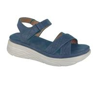 Cipriata L291C-4 KATIA Womens Crossover Wedge Touch Fastening Sandal, Superlight Phylon Sole Blue size 4 UK