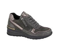 Cipriata L363F-4 ADA, Womens Zip Wedge Heel Glamour Trainers, Grey/Pewter,Size 4 UK