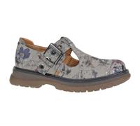 Cipriata L413LFM-3 CIRA Womens T-Bar Shoe, Buckle Fastening TPR Sole Grey Floral Size 3 UK