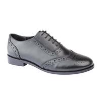 Cipriata Violetta Brogue Leather Womens Ladies Dress Fashion Shoes Black