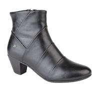 Cipriata GINERVA Womens Leather Pleated Zip Up Ankle Boots Black - UK 6