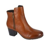 Cipriata Cleope MEMORY FOAM Womens Casual Fashion Leather Ankle Boots Tan