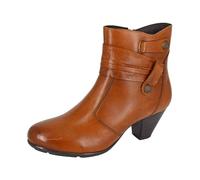 Cipriata L554 Ladies Leather Ankle Boots with Block Heel (Tan, UK Footwear Size System, Adult, Women, Numeric, Medium, 5)