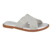 Cipriata L655FS-6 Womens Mule Sandal Silver size 6