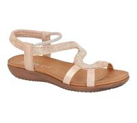 Cipriata L656BG-7 Womens Elasticated Sling Back Sandal Rose Gold size 7