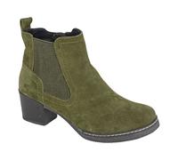 Cipriata L541 ALESSINA Real Suede Ankle Boot (Khaki Real Suede, UK Footwear Size System, Adult, Women, Numeric, Medium, 4)
