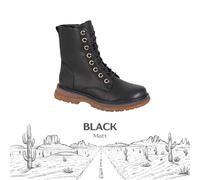 Cipriata Ladies Floral Boots Lace-Up Combat Vintage Festival Womens Shoes Girls