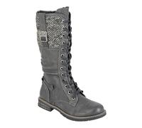 Cipriata Ladies Knee High Riding Boots Womens Black Faux Leather Long Boot Shoes