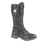 Cipriata Ladies Knee High Riding Boots Womens Black Faux Leather Long Boot Shoes