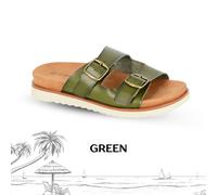 Cipriata Ladies Mule Sandals Slip On Double Buckle Holiday Summer Open Toe Women