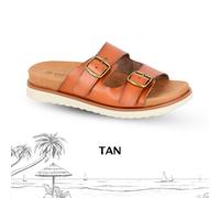 Cipriata Tiberia Womens Sandals Slides, Size 4 In Tan | Slip On Shoes | Tan | UK Size 4
