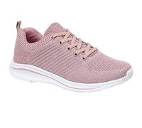 Cipriata Leona Ladies Sparkle Lace Up Trainers Rose Pink UK 6