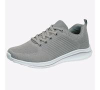 Cipriata Leona Ladies Sparkle Lace Up Trainers Grey UK 3