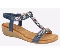 Cipriata L072C-5 Jewelled Sling Back Sandal, Blue, 5 UK