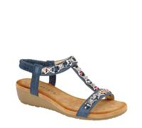 Cipriata Lia Ladies' Embellished Jewelled Sling Back Strappy Wedge Sandals