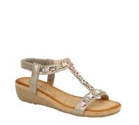 Cipriata Lia Ladies' Embellished Jewelled Sling Back Strappy Wedge Sandals