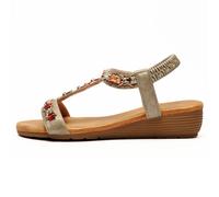 Cipriata L072FS-7 Pewter Jewelled Sling Back Sandal