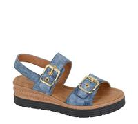 Cipriata Milia Twin Buckle Touch Fastening Sandals - Blue - 4 UK