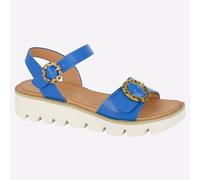 Cipriata Mimi Womens PU Buckle Comfort Breathable Blue Ankle Strap Sandals