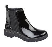 Cipriata Girls Mira Ankle Boots With Zip Fastening Patent Black 9 UK Child