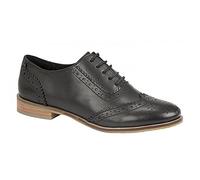 Cipriata L324 Womens Leather Brogue Oxford Shoe BLACK size 8 - £20 - POST FREE