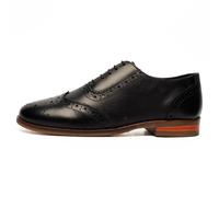 Cipriata Natasha Ladies Leather Lace Up Brogue Shoes Black UK 3