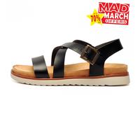 Cipriata L649A-3 Womens Halter Back Sandal Black PU size 3