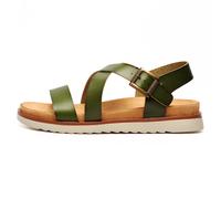 Cipriata L649E-3 Womens Halter Back Sandal Green PU size 3