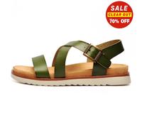 Cipriata Olvia Womens Chic Starppy Fashion Designer Buckle Sandals Green