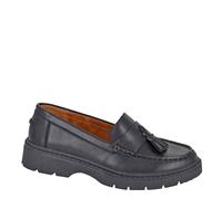 Cipriata Omara Ladies' Tassle Saddle Chunky Cleated Sole Flat Leather Loafers