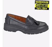 Cipriata Omara Tassle Womens Ladies Leather Slip On Loafers Black