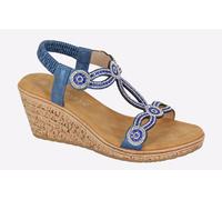 Cipriata Ora Jewelled Wedge Sandal Womens | Sandals | Blue | UK Size 3