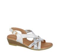 Cipriata Quarta Ladies' Two Tone Sling Back Wedge Strappy Sandals