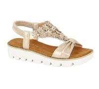 Cipriata Salvia L417 Ladies Floral Smart Dress Elasticated Sling Back Sandal